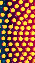 Poster - A colorful pattern of circles with a smiley face in the middle. The circles are in various colors and sizes