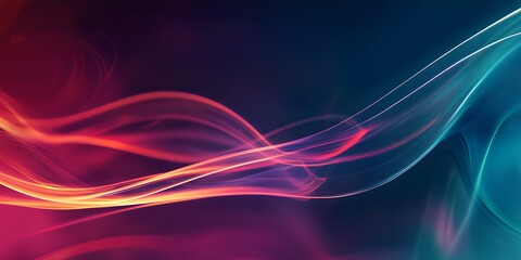 Poster - A colorful, abstract image of a wave with red, blue, and purple colors.