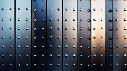 Poster - Close-up of metallic wall panels with reflective studs showcasing modern architectural design