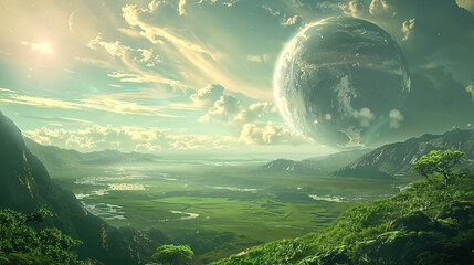 Wall Mural - rising planet
