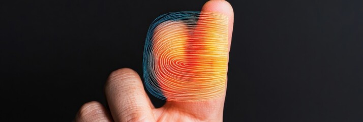 Aufkleber - Quantum Biometric Identity Next-Gen Digital Security Visualization with Thermal Mapping Innovation for Cybersecurity Professionals and Tech Pioneers