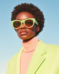 Poster - Vibrant Gen Z Aesthetic Bold Color-Block Fashion Editorial Celebrating Inclusive Style, Millennial Empowerment and Contemporary Cool Streetwear Trends