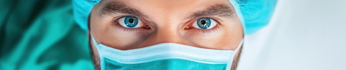 Poster - High-Tech Healthcare Precision Immersive Surgical Professional Portrait Capturing Cutting-Edge Medical Innovation and Focused Expertise in Modern Operating Environment
