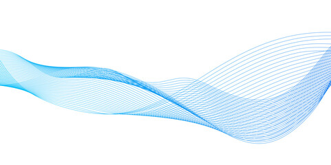 Poster - aabstract blue wave halftone line composition,nmodern technology on white background, technology flo