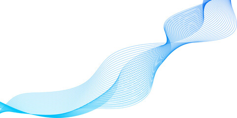Poster - aabstract blue wave halftone line composition,nmodern technology on white background, technology flo