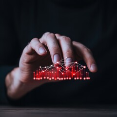 Leinwandbilder - Immersive Digital Finance UX Holographic Data Visualization Transforming Financial Interactions with Next-Gen Interactive Touchless Technology