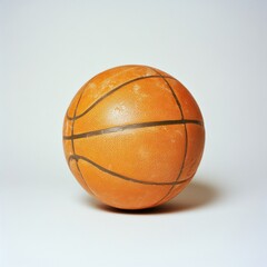 Aufkleber - Minimalist Basketball Artistry High-Performance Sports Equipment with Authentic Texture - Professional Athletic Branding and Performance Visualization