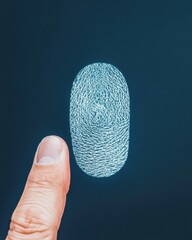 Fototapete - Next-Gen Cybersecurity Visualization Immersive Biometric Authentication Breakthrough in Digital Identity Verification for Zero-Trust Enterprise Environments