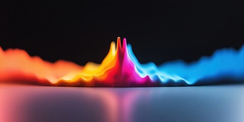 Leinwandbilder - Vibrant Data Dynamics Holographic Performance Visualization in Gradient Spectrum - Next-Gen Analytics and Immersive Business Intelligence