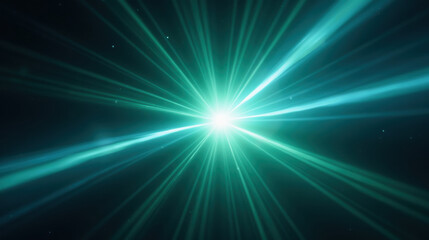 Poster - vibrant burst of light radiates in cosmic scene, showcasing beams of energy and depth