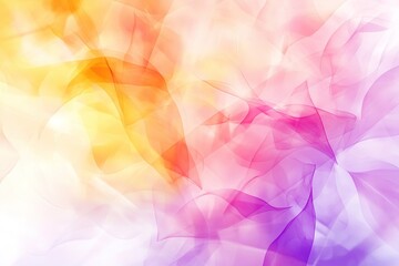 Poster - Translucent petals of warm color hues blend in a soft dreamlike abstract design