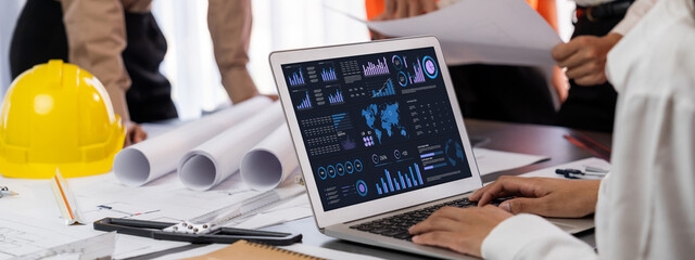 Poster - business data dashboard provide business intelligence analytic for marketing strategy planning brisk