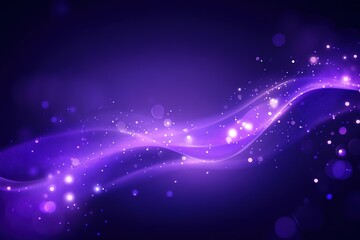 Poster - Abstract wave of purple light gracefully flows across a dark magical background