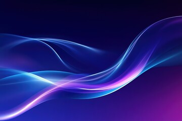 Poster - Abstract flowing lines with gradient blues and purples creating an energetic background