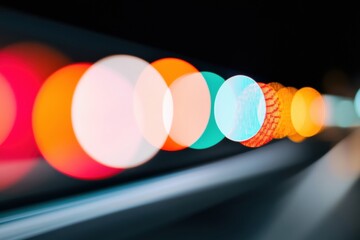 Aufkleber - Vibrant Bokeh Blurred Motion Design Innovative Digital Aesthetic Exploring Color Dynamics and Visual Perception in Modern Creative Technology