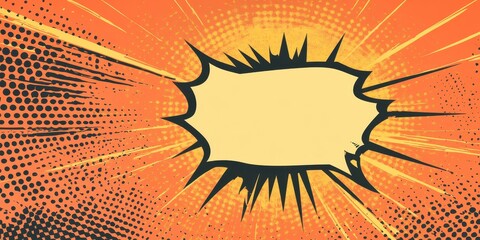Fototapete - Vibrant Cartoonish Background for Comic Art, Featuring Dynamic Shapes and Colors Ideal for Creative Projects and Illustrations