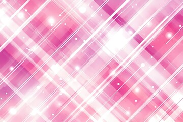 Poster - Geometric pink background with intersecting lines and glowing dots creating a modern design