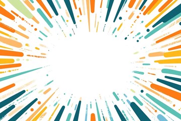 Poster - Vibrant streaks burst from a central void full of color and dynamic movement