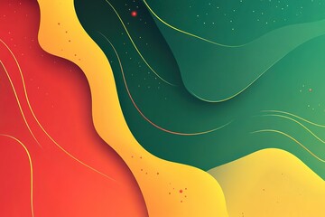 Poster - Abstract wave design with flowing shapes and vibrant color gradients Modern background