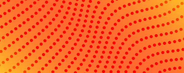Poster - Colorful halftone background with flowing dots