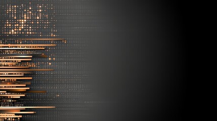 Poster - Black background with a series of lines and dots. The lines and dots are in different sizes and are scattered throughout the image. The image has a futuristic and abstract feel to it