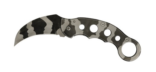 Wall Mural - karambit knife isolated on transparent background