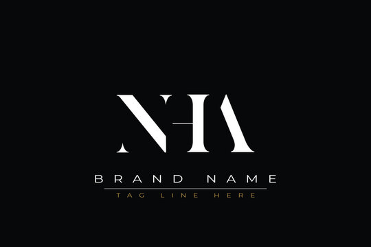 NHA abstract letter logo design. This logo is designed by three abstract letters