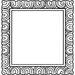 Poster - Decorative frame with ornament pattern as graphic resource for design projects and creative works