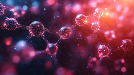 Poster - Abstract Molecular Structure: A Visual Representation of Connections and Bonds in the Microscopic World