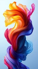 Poster - Vibrant Abstract Swirl of Colorful Fabric