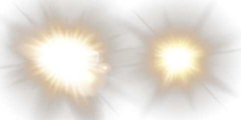 Wall Mural - vector transparent sunlight with sun glare. overlay, sun rays and glare, sun, sunrays, light transit