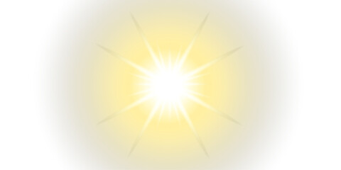 Wall Mural - vector transparent sunlight with sun glare. overlay, sun rays and glare, sun, sunrays, light transit