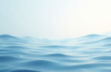 Poster - Minimalistic serene background soft water ripples. Abstraction white, light blue colors. Curve wallpaper design, motion illustration. Smooth digital art with futuristic template style for banner.