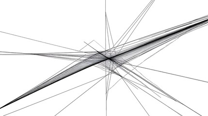 Poster - A graphic design showing many black lines on white background