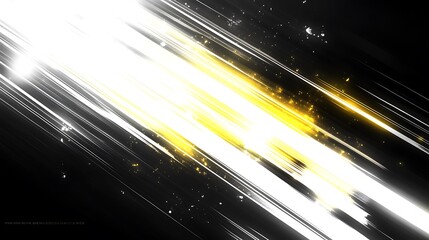 Poster - Bright streaks of light illuminate the black background diagonally across