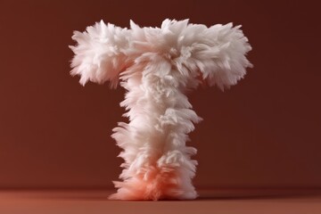 Poster - Fluffy Letter T With Vibrant Gradient for Creative Design and Branding Generative AI