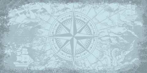  Nautical compass design on textured background