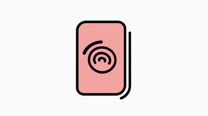 Poster - Modern Abstract Phone Speaker Icon - Minimalist Trendy Design for Tech and Communication Vector Graphics