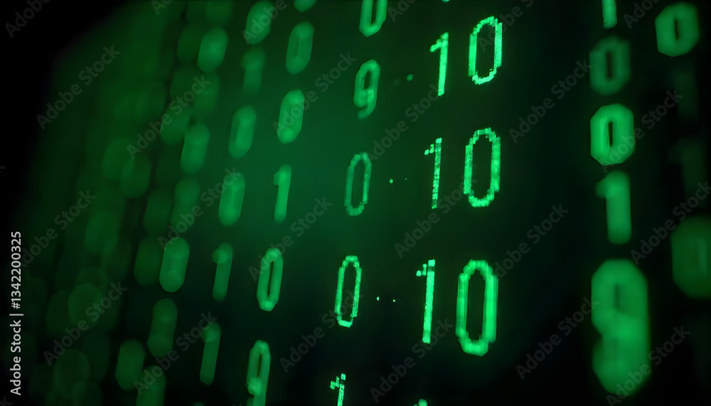Binary code, digital, technology, data, programming, computer, green ...