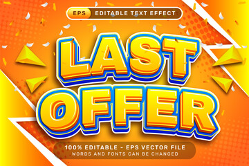 Poster - last offer 3d text effect and editable text effect