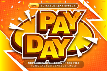 Poster - pay day 3d text effect and editable text effect