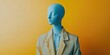 © Olexandr Tytarchuk - Sophistication in Azure: A sleek mannequin, rendered in captivating shades of blue, draped in a sophisticated suit against a backdrop of sunset hues, evoking fashion, style, and modern elegance.