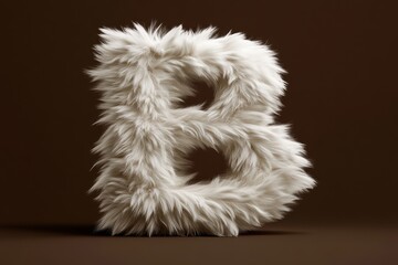 Poster - Fluffy Textured Letter B Showcasing a Vibrant Gradient for Creative Design Ideas Generative AI