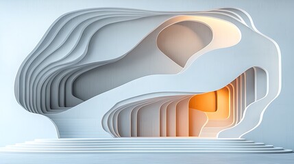 Aufkleber - Abstract architectural interior design