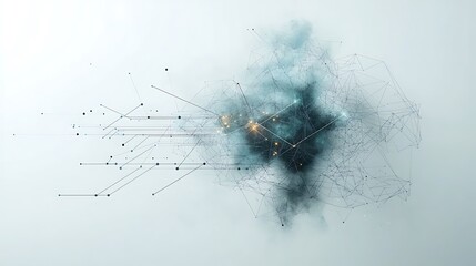 Poster - Abstract digital network explosion