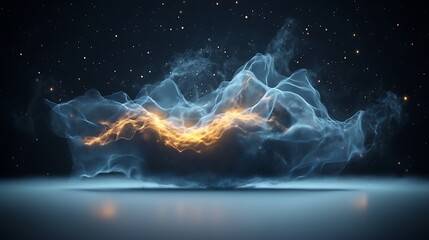 Aufkleber - Abstract ethereal energy form with glowing core