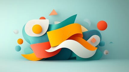Poster - Abstract geometric shapes composition
