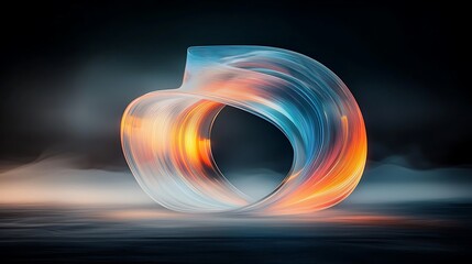 Poster - Abstract, glowing, translucent form