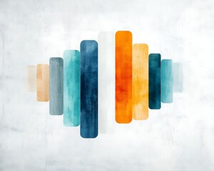 Poster - Abstract watercolor shapes design