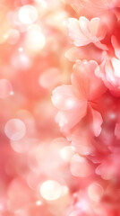 Aufkleber - Delicate pink petals blending with luminous bokeh, generating romantic, elegant atmosphere for nature and beauty compositions